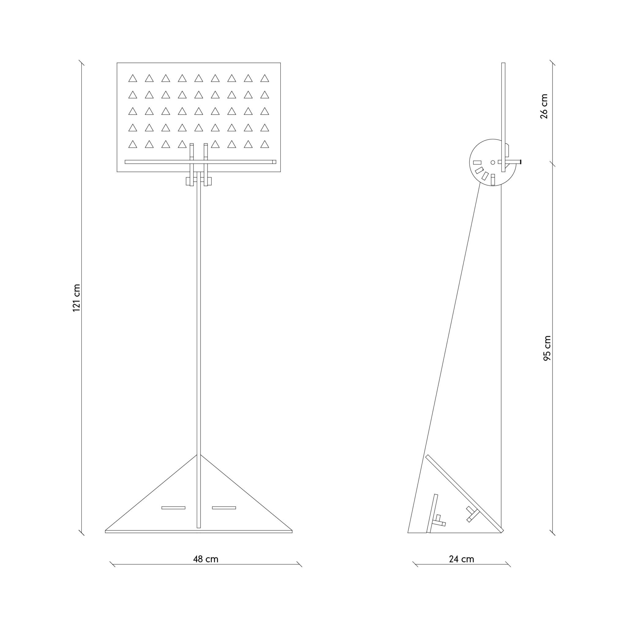 leggio-completo_Viste-Ortogonali